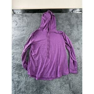 Skechers Purple Hooded Long Sleeve Knit Top Women’s Athletic Casual Hoodie Large